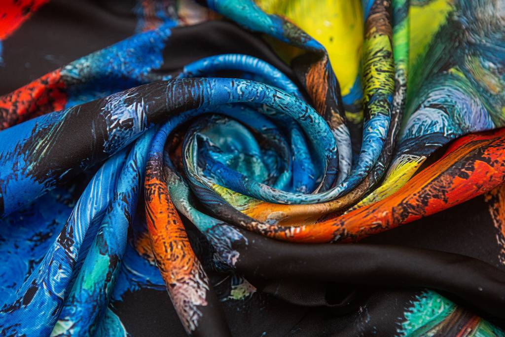 Silk scarf "Vinyl"